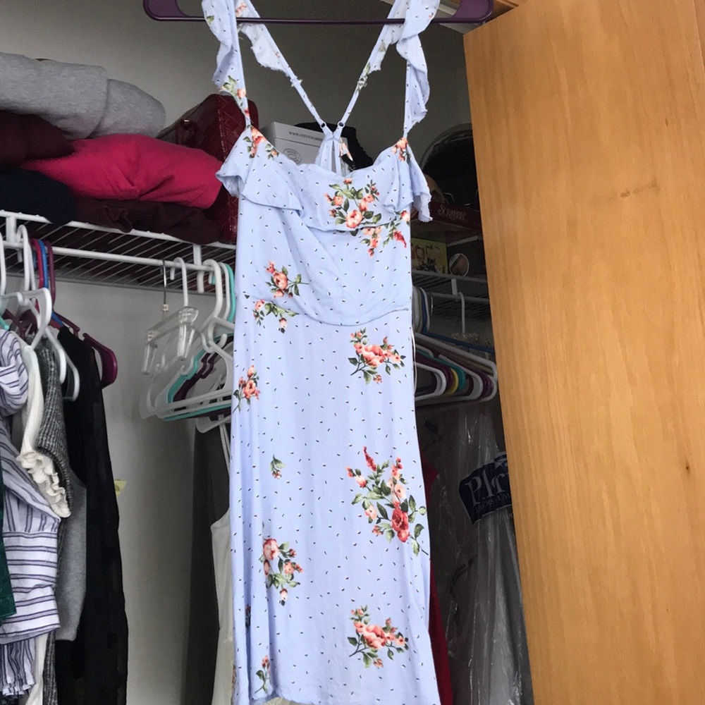 baby blue dress with flowers